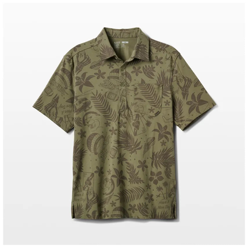 Elevate Print Short Sleeve Polo