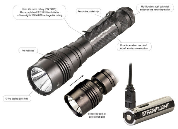 Streamlight 88076 ProTac HPL 1000 Lumens Multi-Fuel/USB Rechargeable Programmable